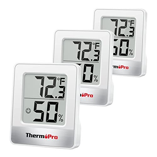 ThermoPro TP49 3 Pieces Digital Hygrometer Indoor...
