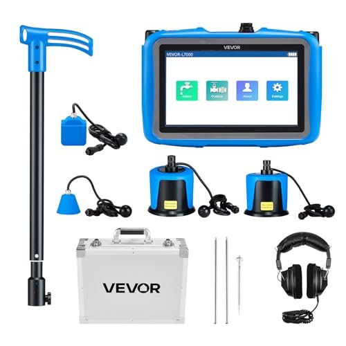 VEVOR Pipe Water Leak Detector with 4 Sensors, Touchscreen.