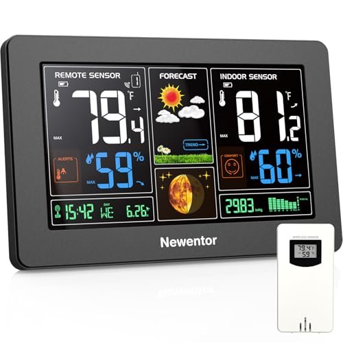 Newentor Weather Station Wireless Indoor Outdoor...