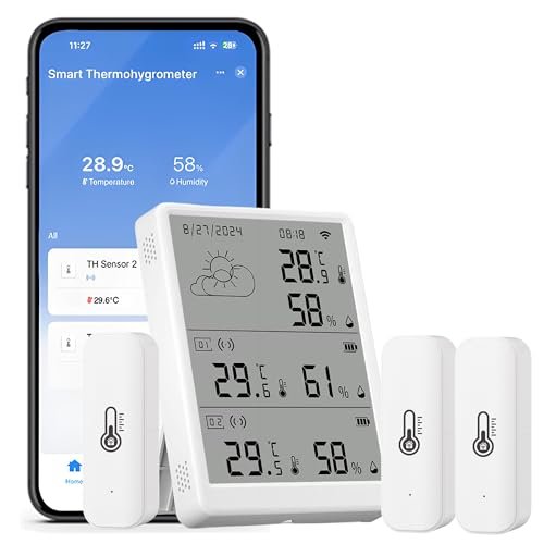 WiFi Hygrometer Thermometer: Digital Indoor Temperature...