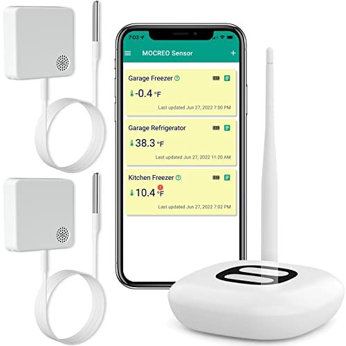 MOCREO WiFi Thermometer Freezer Alarm, Email Alert, App...
