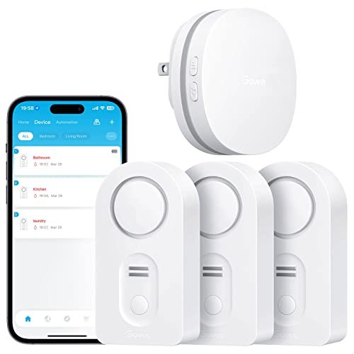 Govee WiFi Water Leak Detector 3 Packs, Remote Alerts.