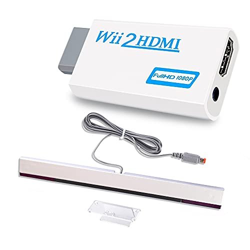 Xahpower 2 in 1 Accessories Bundle Kits Wii HDMI Sensor