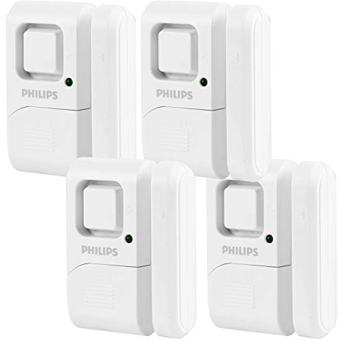 Philips Personal Security Window and Door Alarm, 4-Pack...