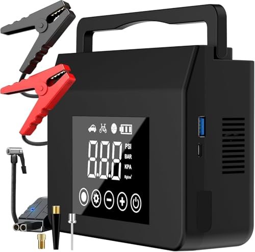 Jump Starter with Air Compressor, 4000A Car Battery Starter.