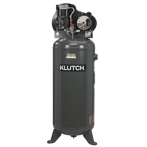 Klutch 60-Gallon Single-Stage Vertical Air Compressor, 3.7...