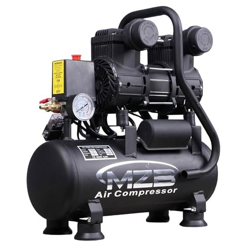 MZB 2.4 Gallon Ultra Quiet Air Compressor Oil-Free Steel