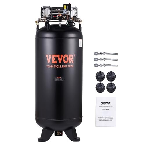 VEVOR Air Compressor 80 Gallon, 2-Stage 145PSI Oil-Free...