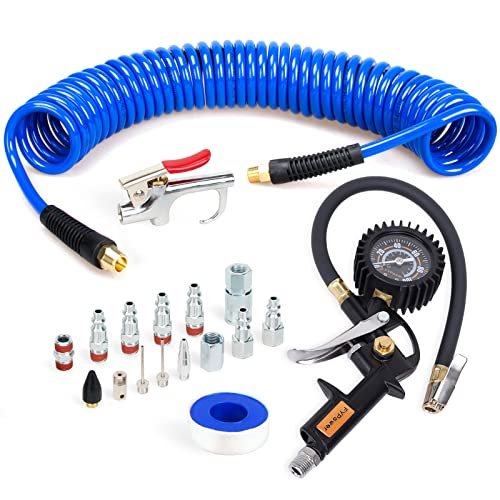 FYPower 18 Pieces Air Compressor Accessories kit, Hose,...