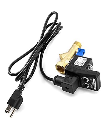 QWORK Automatic Gas Tank Valve with US Plug, 1/2 Inch