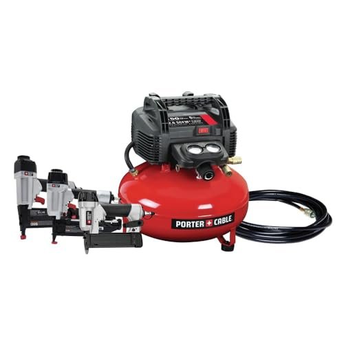 Porter-Cable PCFP3KITR 3-Piece Nailer and 0.8 HP Pancake...
