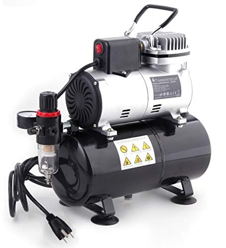 Timbertech Upgraded Airbrush Single-Piston Oil-free Mini...