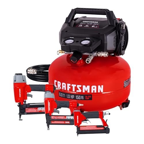 Craftsman 6-Gallon Pancake Air Compressor 4-Tool Combo...