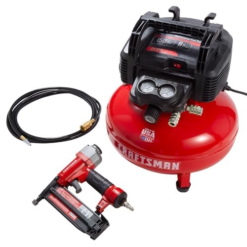 CRAFTSMAN Brad Nailer and Air Compressor Combo Kit with Hose