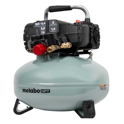 Metabo HPT Pancake Air Compressor, 6-Gallon 165PSI,...