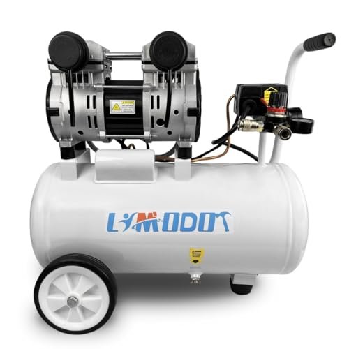 Portable 8 Gal Aluminum Tank Air Compressor, Quiet,...