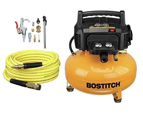 BOSTITCH Air Compressor Kit, Oil-Free, 6 Gallon, 150 PSI