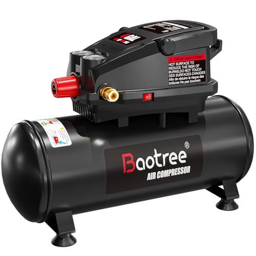 4 Gallon Portable Air Compressor, Max 110PSI, Oil-Free