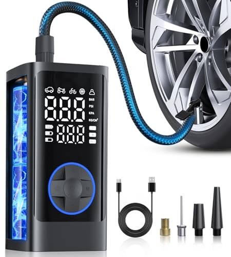 Tire Inflator Portable Air Compressor, 150PSI Cordless Car...