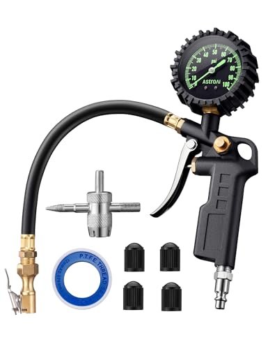 AstroAI Tire Pressure Gauge with Inflator, 100 PSI Accurate.