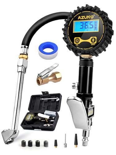 AZUNO Digital Tire Inflator with Pressure Gauge, 200 PSI.