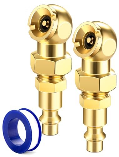 LUMITECO 2-Pack Ball Foot Air Chuck Set, Quick Connect.