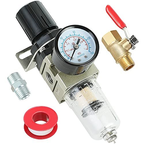 Hromee 1/4 Inch Air Compressor Filter Regulator Water Oil...