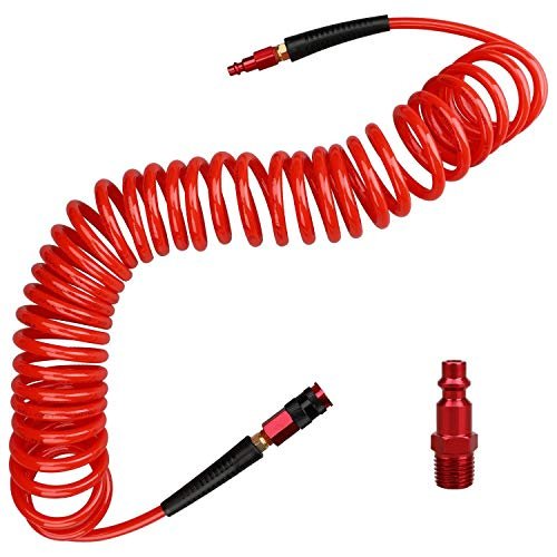 Hromee 1/4 in x 25 ft Polyurethane Recoil Air Hose