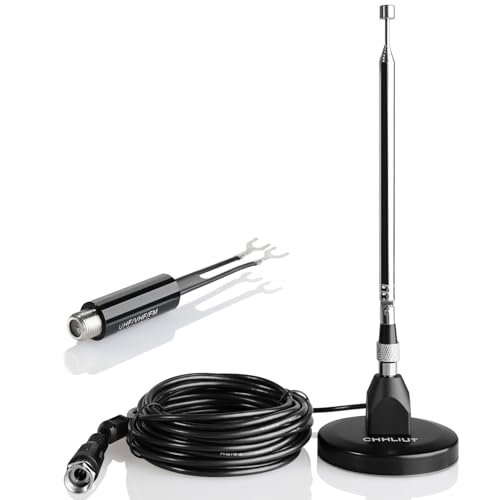 CHHLIUT FM Antenna for Stereo Receiver – Magnetic Base, 16ft