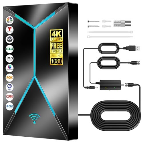 2025 Upgraded TV Antenna Indoor Outdoor, 2200+ Miles Long...