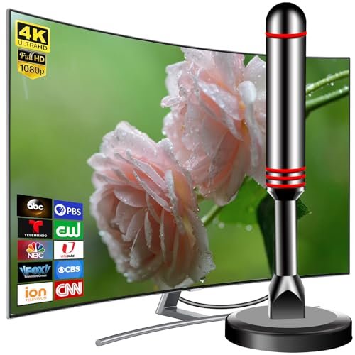 Digital TV Antenna for Smart TV Indoor, 360° Reception.