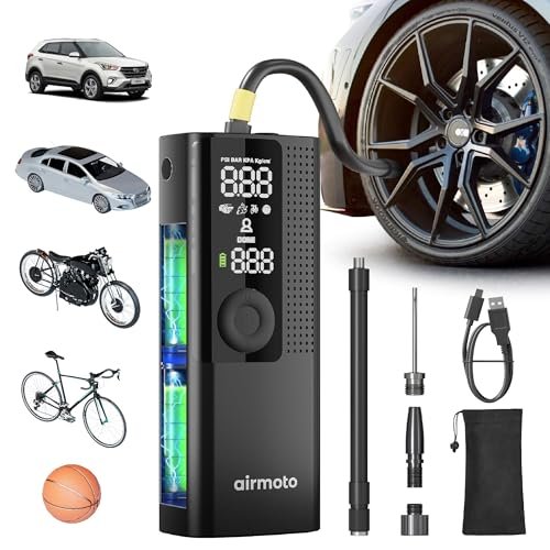 Airmoto Tire Inflator Portable Air Compressor - Digital...