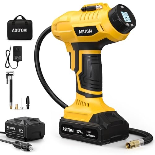 AstroAI Cordless Tire Inflator Air Compressor 20V Digital...