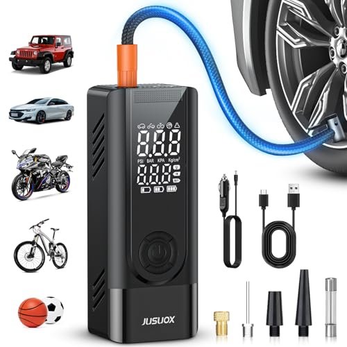 JUSUOX Tire Inflator Portable Air Compressor, 150PSI...