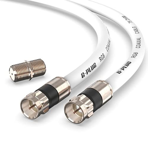 G-PLUG 10FT RG6 Coaxial Cable Connectors Set for Outdoor Use