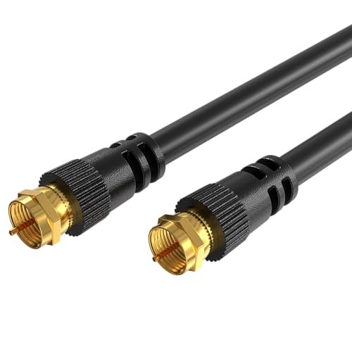 Cables Direct Online Coaxial Cable 3FT Black RG6 Extension...