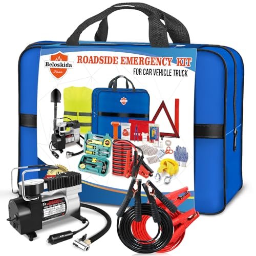 Emergency Car Kit,Roadside Emergency Tool Kit for Vehicle...