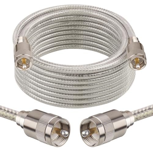 MOOKEERF CB Coax Cable 18ft,RG8X Stranded Core PL259...