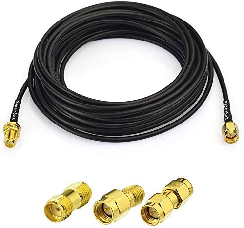 Superbat RF coaxial SMA Male to SMA Bulkhead Cable Kit
