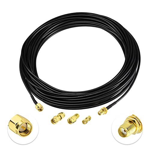 Superbat RF coaxial SMA Male to SMA Female Bulkhead Cable