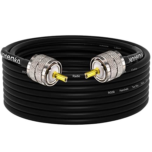 YOTENKO CB Coax Cable 30ft,PL259 Coax 50 Ohm RG58 Low