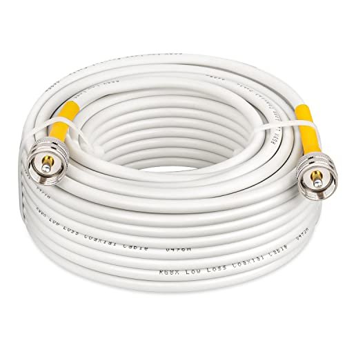 MOOKEERF CB Coax Cable 50ft,RG8x Coaxial Cable UHF PL259...