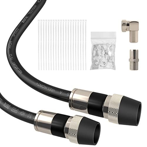RELIAGINT 50ft RG6 Coaxial Cable, 75 Ohm Outdoor...