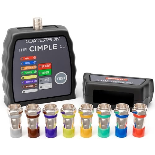 THE CIMPLE CO Coax Cable Tester, 8 Port Wire Tracer