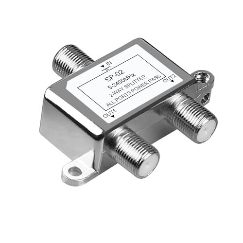 Coaxial Cable Splitter 2 Way MoCA 5-2400MHz, RG6...