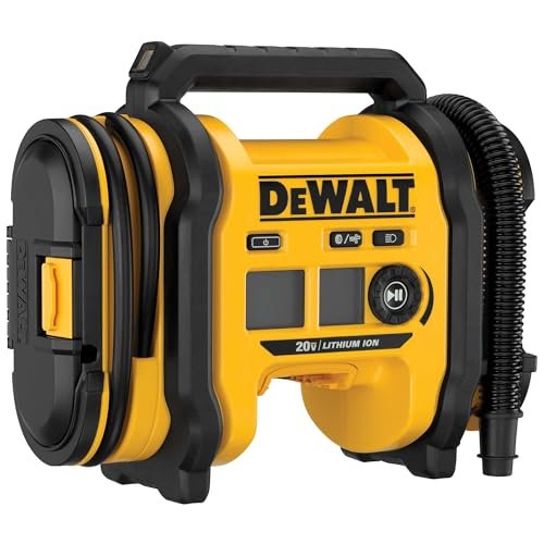 DEWALT Tire Inflator Portable Air Compressor 20V MAX Shutoff