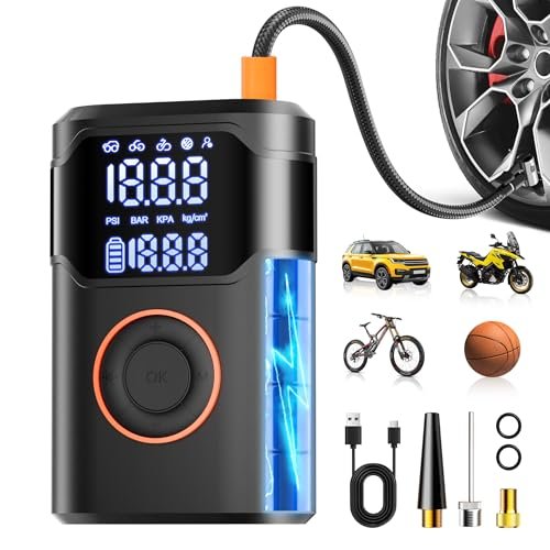 Tire Inflator Portable Air Compressor-150PSI Cordless Tire...