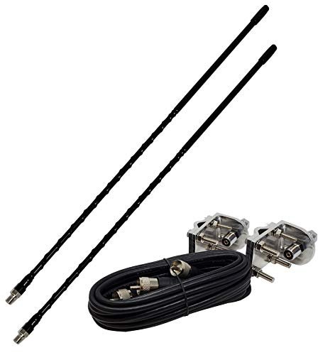 Shark Antennas TS822-2B Dual CB Antenna Kit Complete.