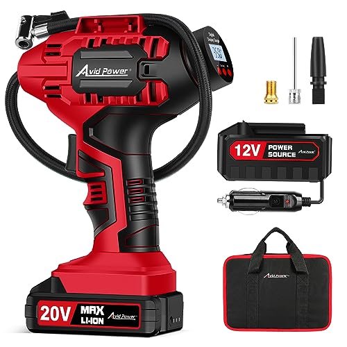 AVID POWER Tire Inflator Portable Air Compressor, Cordless,...