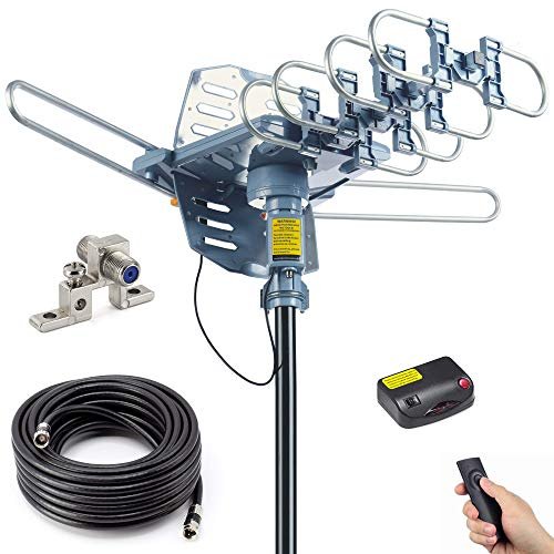 PBD Outdoor Digital Amplified HDTV Antenna, 150 Mile, 360°...